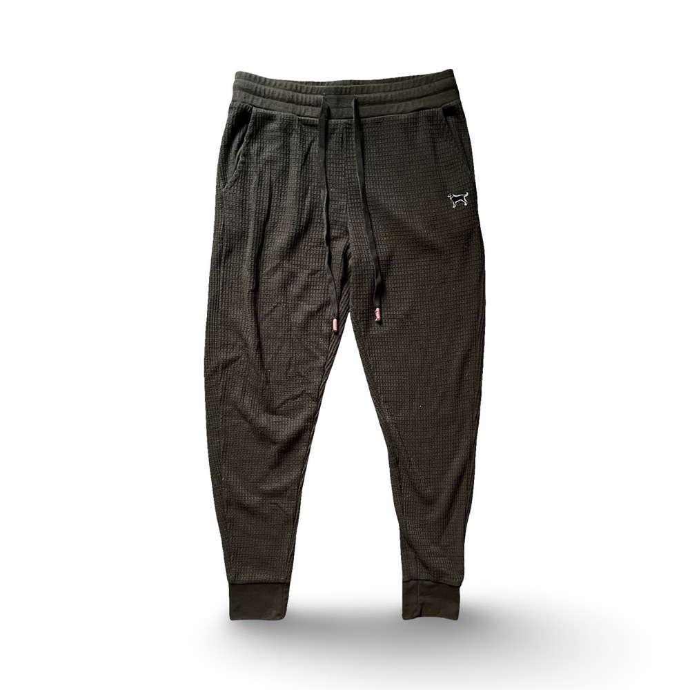 The Black Dog Vintage Collection Waffle Knit Joggers Dark Olive Small